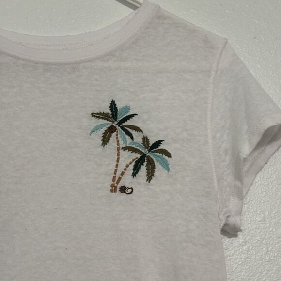 We The Free Top Knit Palm Tree Womens Small Beachy Light Coastal Vacation Resort - Picture 3 of 9